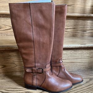 NEW J.Jill Brown Leather Tall Riding Boot